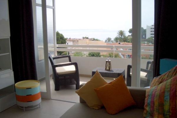 view of the sea from a balcony