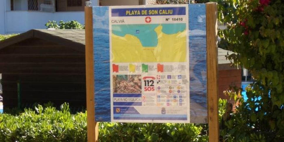 Son Caliu Beach sign